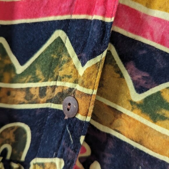 Vibrant Tribal Print Maxi Dress by Jewels - Rayon Fabric - Estimated - Picture 4 of 6